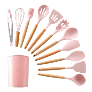 12-Piece-Silicone-&-Wood-Utensil-Set