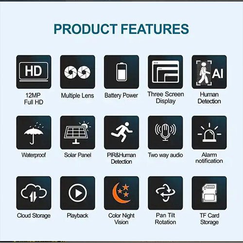 12MP Solar Outdoor Security Camera