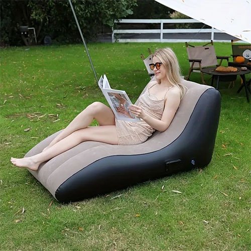 Flocked Inflatable Sofa Lounge